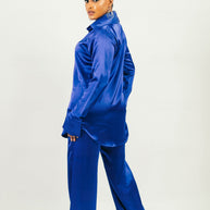 Satin Effect Pants Set image 1