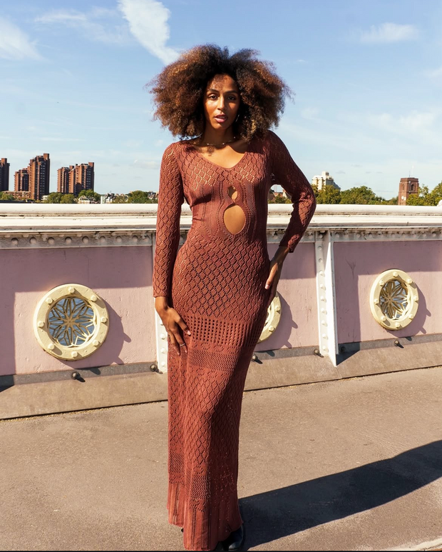 Mocha Knit Dress image 0