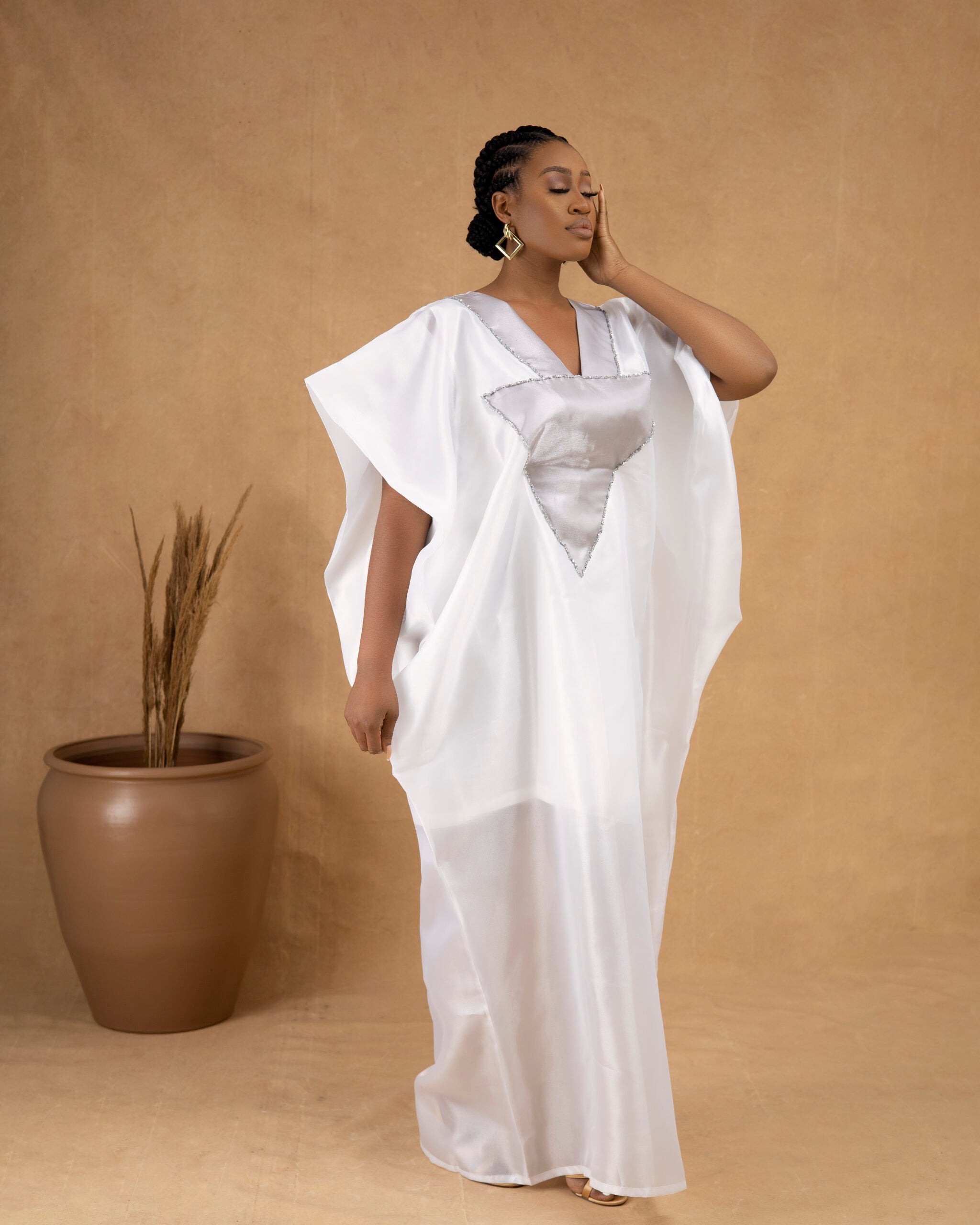 Silver Shimmer Kaftan image 1