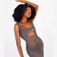 Low-cut Nagisa Crochet Dress image 3
