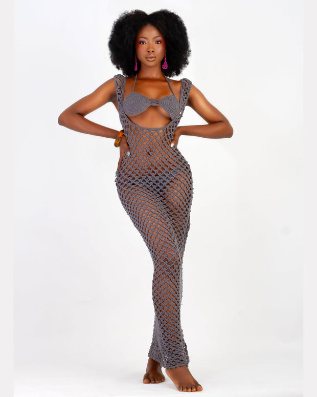 Low-cut Nagisa Crochet Dress image 0