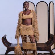 Umber Raffia Bag