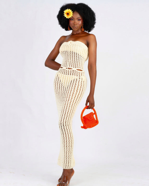 Dalia Cut-out Crochet Dress image 0