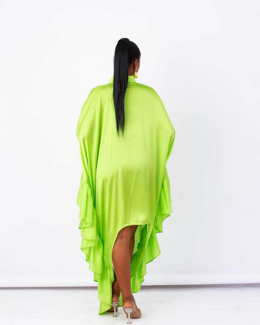 Flounce-Trim Shirt Dress image 2