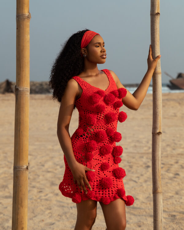 SCARLET CROTCHET DRESS - Image 2